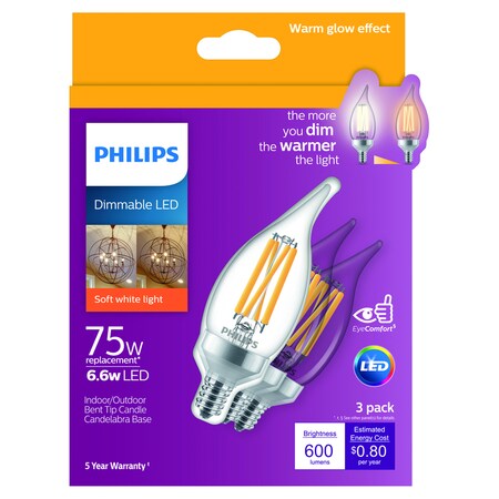 Philips Led Ba11 E12 Sw 75W 3Pk 556506